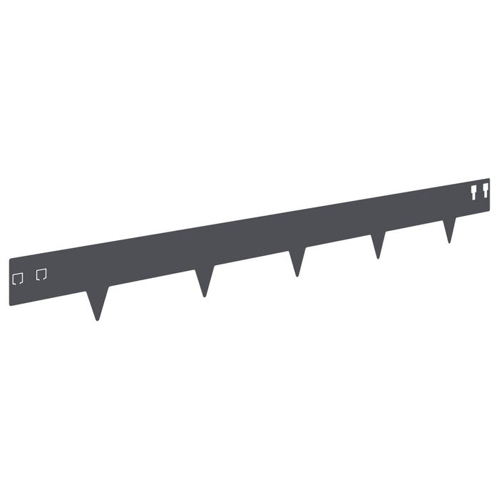 Margine pentru gazon 20 pcs 100 x 12 cm Oțel Antracit WALTI