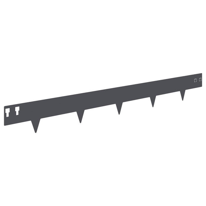 Margine pentru gazon 50 pcs 100 x 12 cm Oțel Antracit WALTI