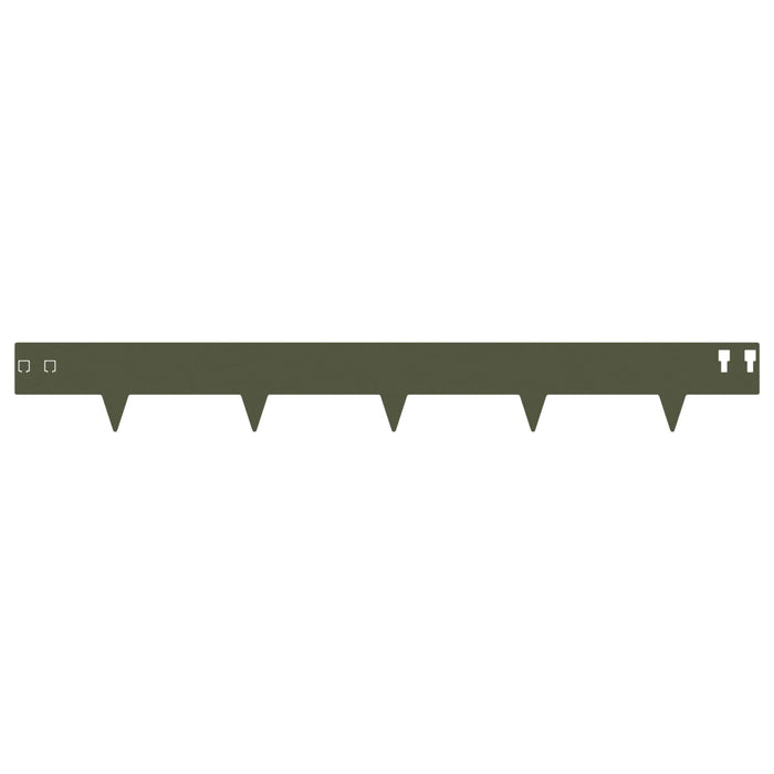 Margine pentru gazon 30 pcs 100 x 12 cm Oțel Verde măsliniu WALTI