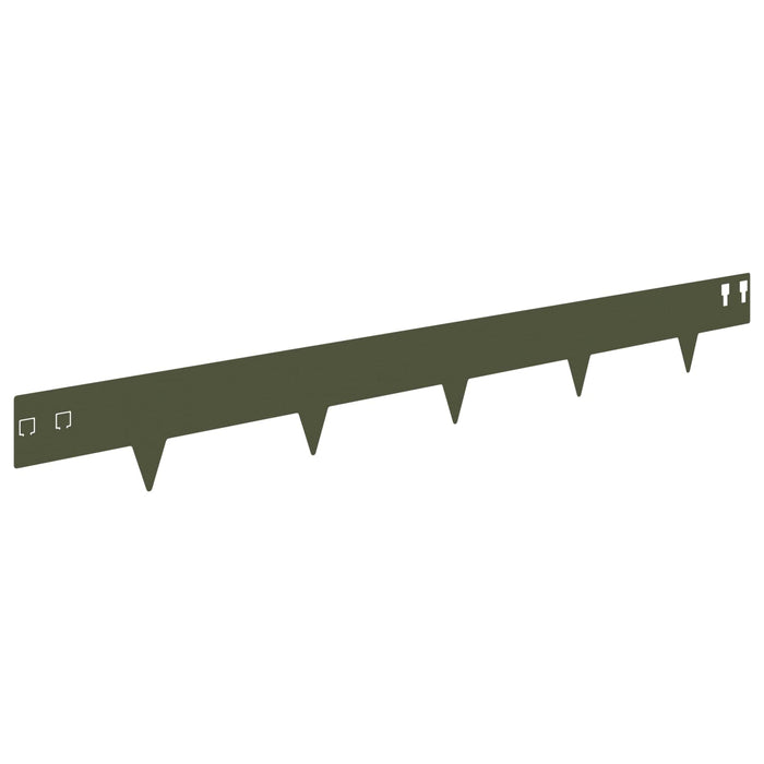 Margine pentru gazon 50 pcs 100 x 12 cm Oțel Verde măsliniu WALTI