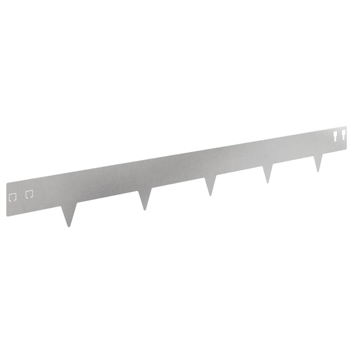 Margine pentru gazon 50 pcs 100 x 12 cm Oțel Argintiu WALTI