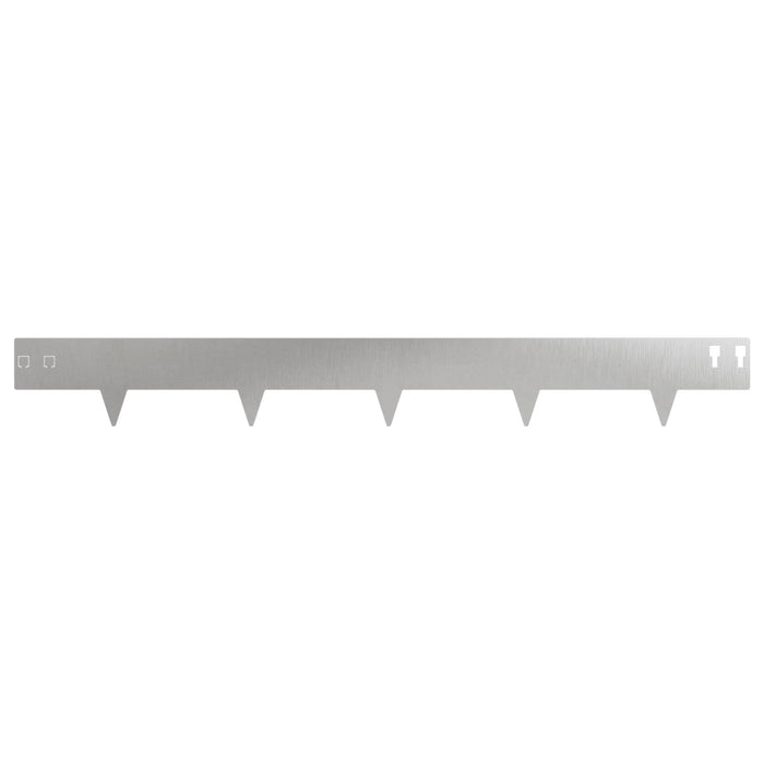 Margine pentru gazon 50 pcs 100 x 12 cm Oțel Argintiu WALTI