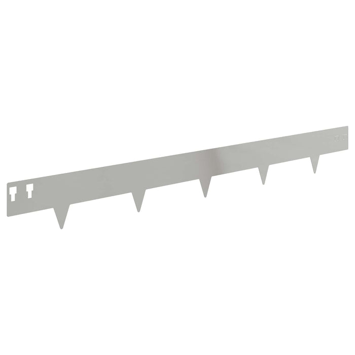 Margine pentru gazon 50 pcs 100 x 12 cm Oțel Argintiu WALTI