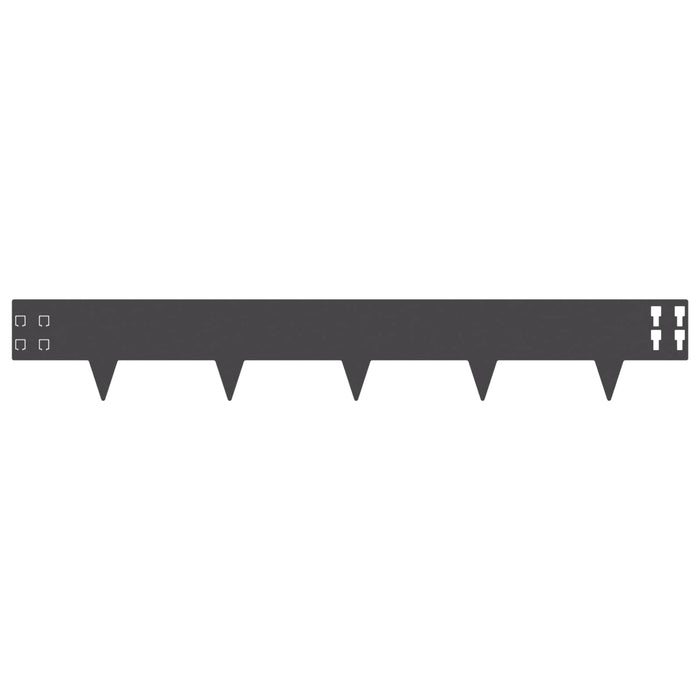 Margine pentru gazon 30 pcs 100 x 15 cm Oțel Negru WALTI