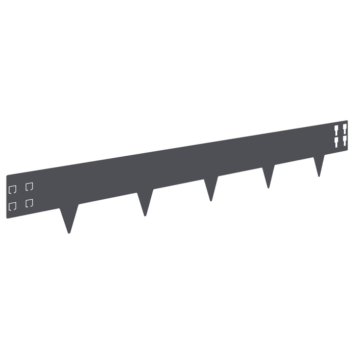 Margine pentru gazon 20 pcs 100 x 15 cm Oțel Antracit WALTI