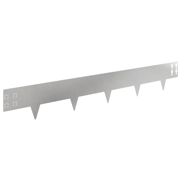 Margine pentru gazon 30 pcs 100 x 15 cm Oțel Argintiu WALTI