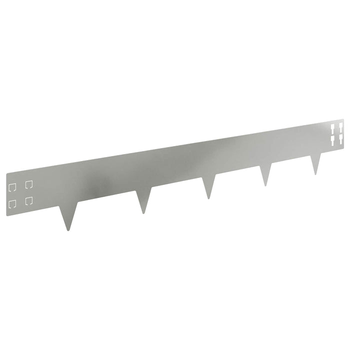 Margine pentru gazon 20 pcs 100 x 15 cm Oțel Argintiu WALTI