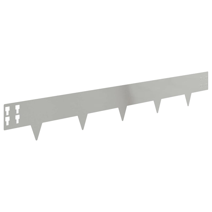 Margine pentru gazon 30 pcs 100 x 15 cm Oțel Argintiu WALTI