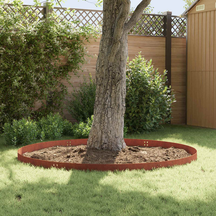 Margine pentru gazon 20 pcs 100 x 15 cm Oțel Ruginit WALTI
