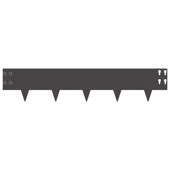 Margine pentru gazon 30 pcs 100 x 20 cm Oțel Negru WALTI