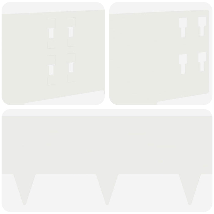 Margine pentru gazon 30 pcs 100 x 20 cm Oțel Alb WALTI