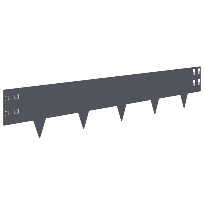Margine pentru gazon 30 pcs 100 x 20 cm Oțel Antracit WALTI