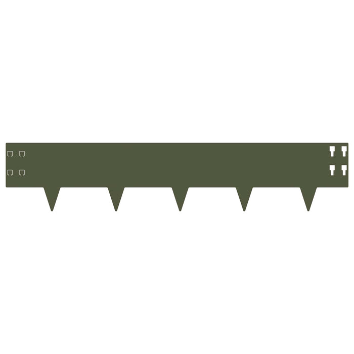 Margine pentru gazon 20 pcs 100 x 20 cm Oțel Verde măsliniu WALTI