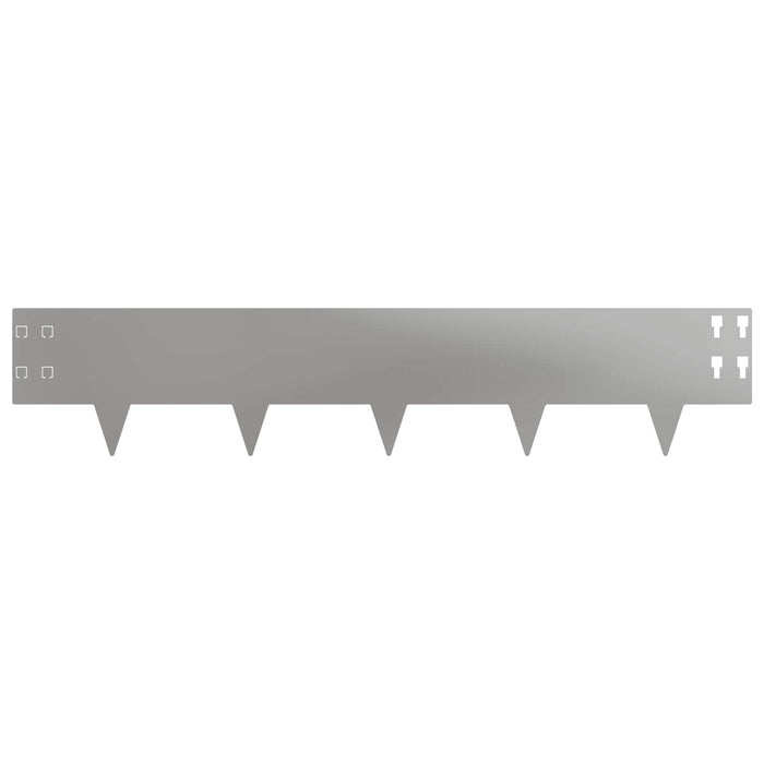 Margine pentru gazon 20 pcs 100 x 20 cm Oțel Argintiu WALTI