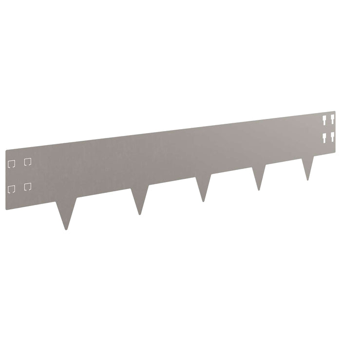 Margine pentru gazon 20 pcs 100 x 20 cm Oțel Ruginit WALTI