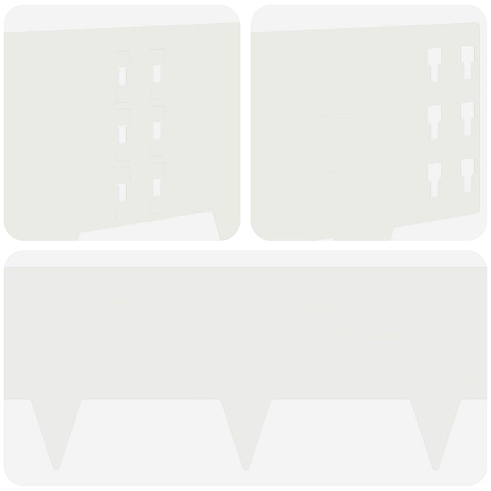 Margine pentru gazon 30 pcs 100 x 25 cm Oțel Alb WALTI