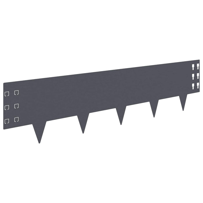 Margine pentru gazon 10 buc. 100 x 25 cm Oțel Antracit - WALTI WALTI