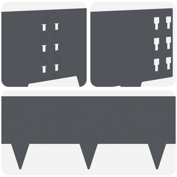 Margine pentru gazon 20 buc. 100 x 25 cm Oțel Antracit - WALTI WALTI