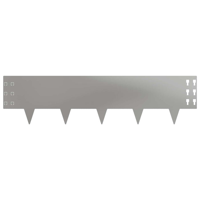 Margine pentru gazon 20 pcs 100 x 25 cm Oțel Argintiu WALTI