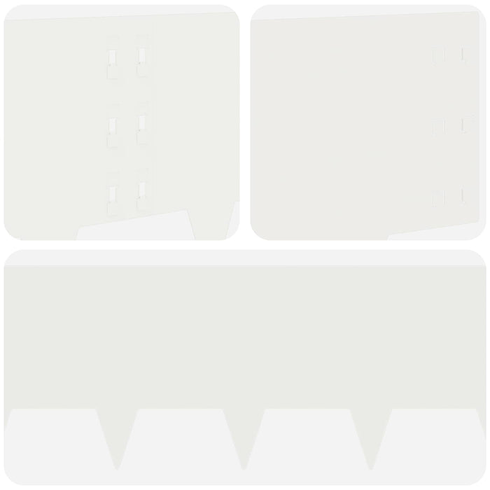Margine pentru gazon 20 pcs 100 x 30 cm Oțel Alb WALTI