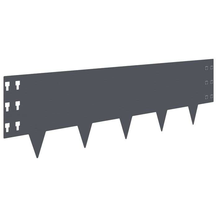Margine pentru gazon 30 pcs 100 x 30 cm Oțel Antracit WALTI