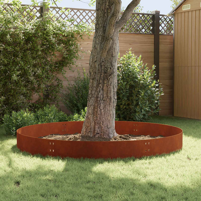 Margine pentru gazon 10 pcs 100 x 30 cm Oțel Ruginit WALTI