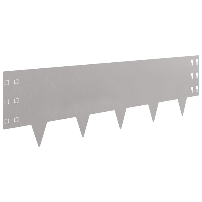 Margine pentru gazon 10 pcs 100 x 30 cm Oțel Ruginit WALTI