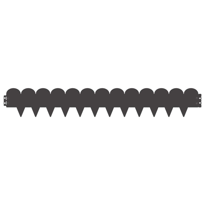 Margine pentru gazon 30 buc. 103 x 15 cm Oțel Negru WALTI