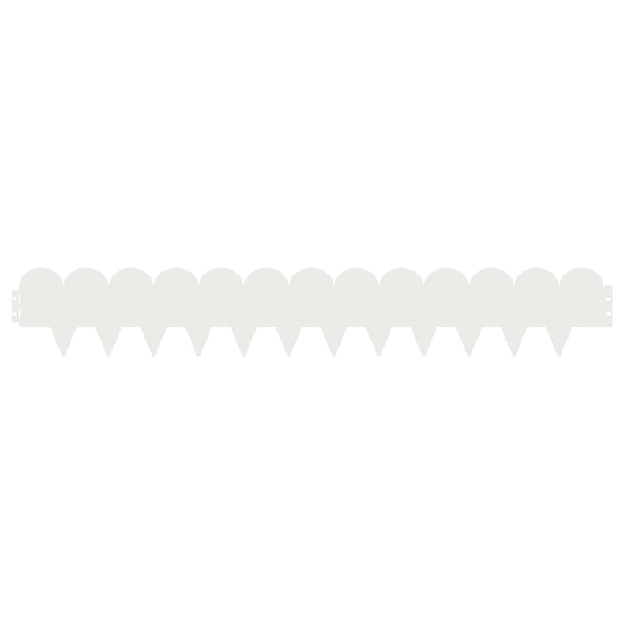 Margine pentru gazon 30 pcs 103 x 15 cm Oțel Alb WALTI