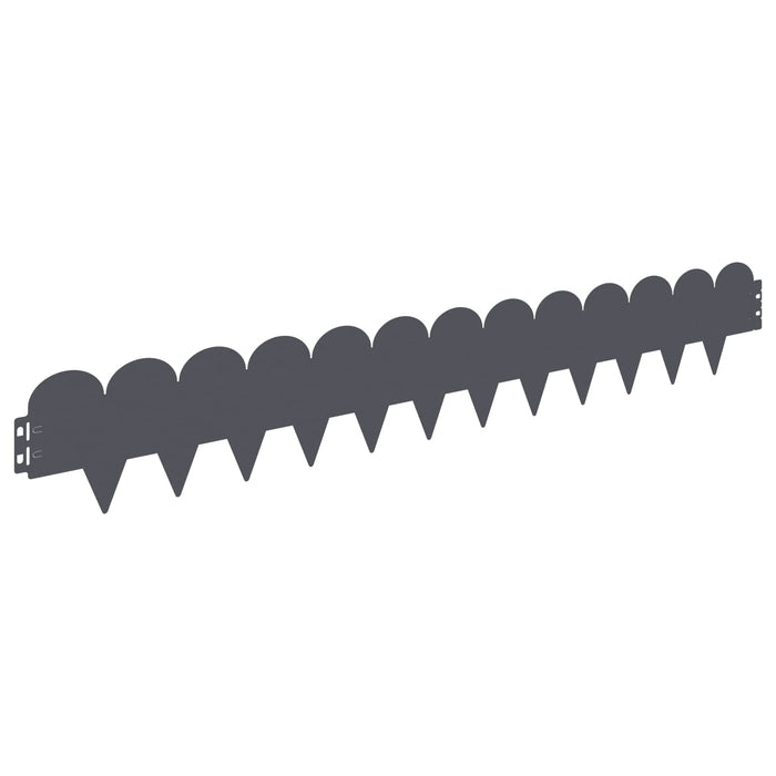Margine pentru gazon 20 pcs 103 x 15 cm Oțel Antracit - WALTI WALTI
