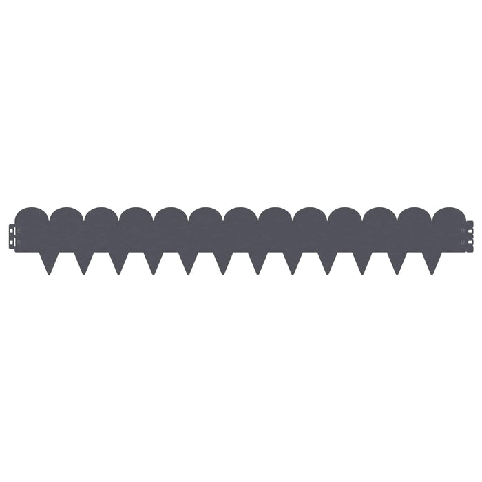 Margine pentru gazon 20 pcs 103 x 15 cm Oțel Antracit - WALTI WALTI