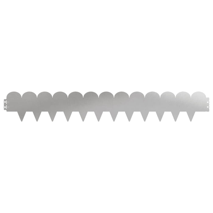 Margine pentru gazon 20 pcs 103 x 15 cm Oțel Argintiu WALTI