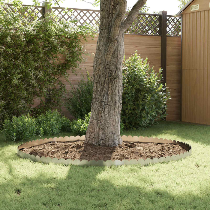 Margine pentru gazon 30 pcs 103 x 15 cm Oțel Argintiu WALTI