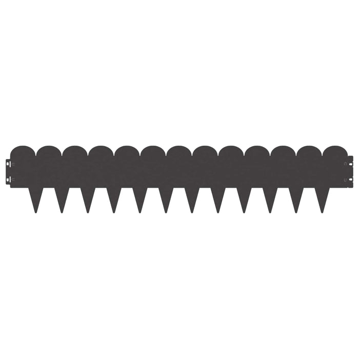 Margine pentru gazon 30 pcs 103 x 20 cm Oțel Negru WALTI