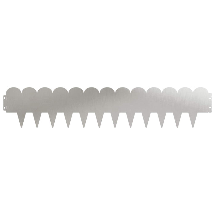 Margine pentru gazon 30 pcs 103 x 20 cm Oțel Argintiu WALTI