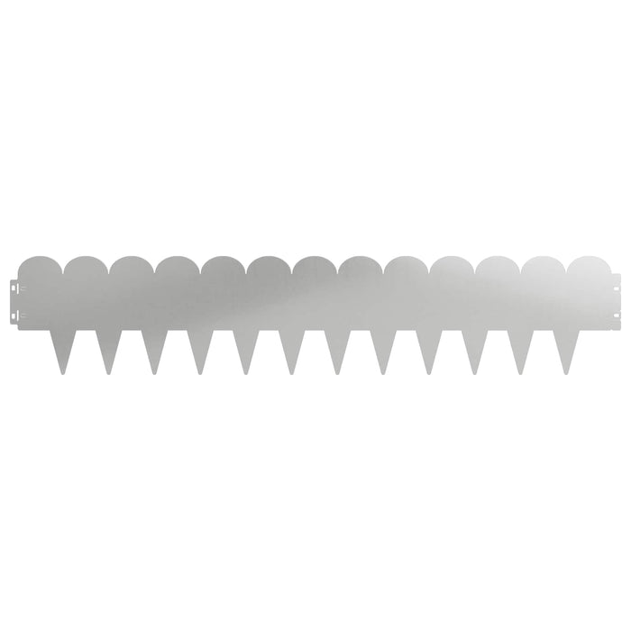 Margine pentru gazon 20 pcs 103 x 20 cm Oțel Argintiu WALTI