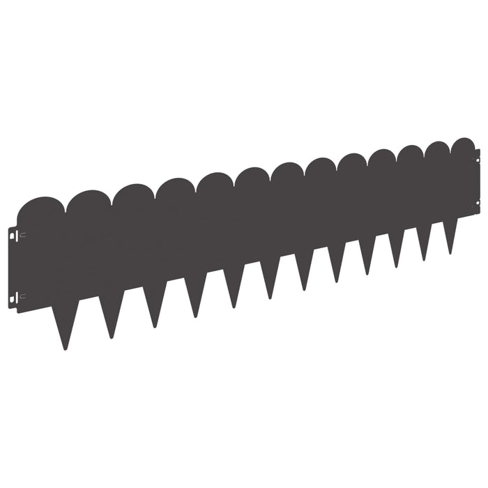 Margine pentru gazon 30 pcs 103 x 25 cm Oțel Negru WALTI