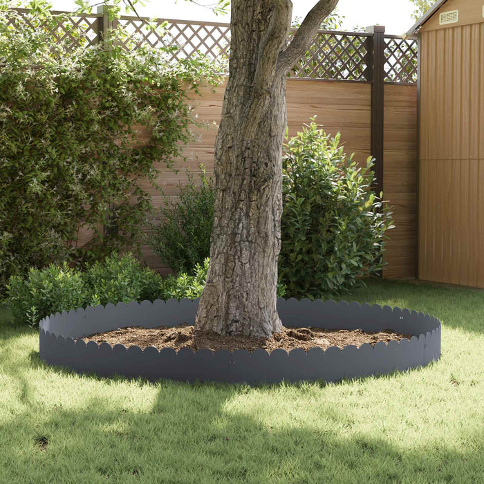 Margine pentru gazon 30 pcs 103 x 25 cm Oțel Antracit - WALTI WALTI