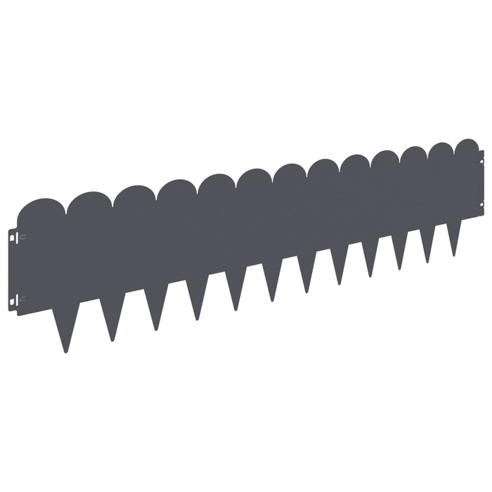 Margine pentru gazon 30 pcs 103 x 25 cm Oțel Antracit - WALTI WALTI