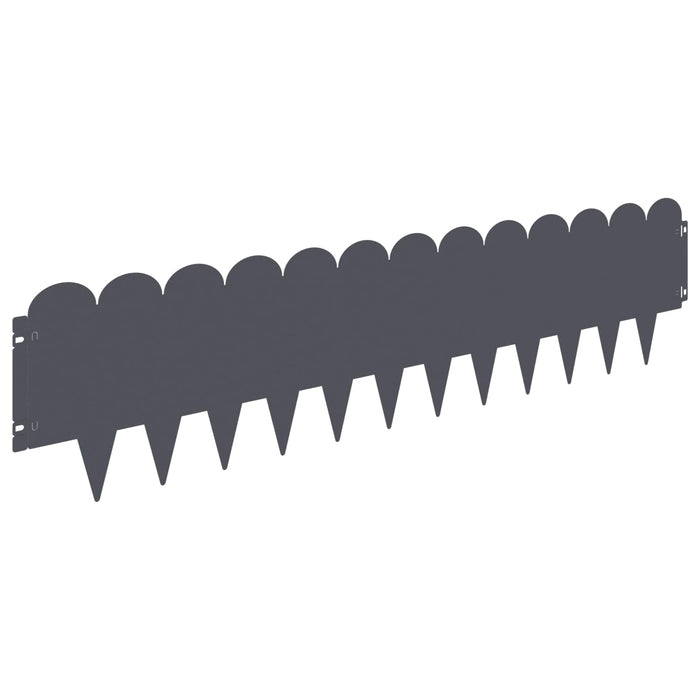 Margine pentru gazon 30 pcs 103 x 25 cm Oțel Antracit - WALTI WALTI