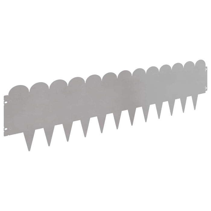 Margine pentru gazon 30 pcs 103 x 25 cm Oțel Argintiu WALTI