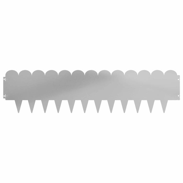 Margine pentru gazon 30 pcs 103 x 25 cm Oțel Argintiu WALTI