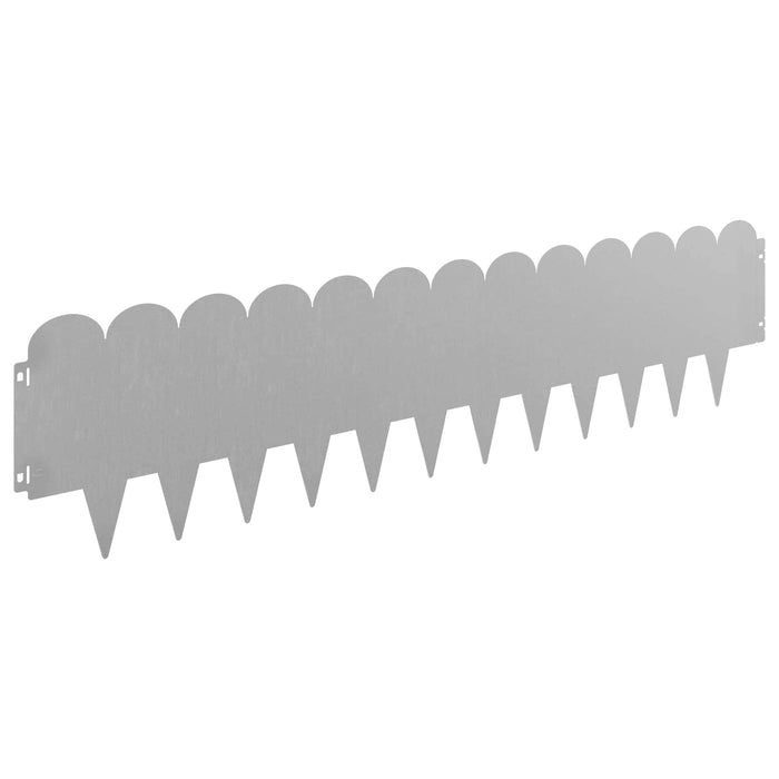 Margine pentru gazon 10 pcs 103 x 25 cm Oțel Ruginit WALTI