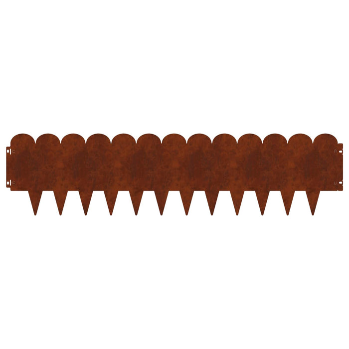 Margine pentru gazon 30 pcs 103 x 25 cm Oțel Ruginit WALTI