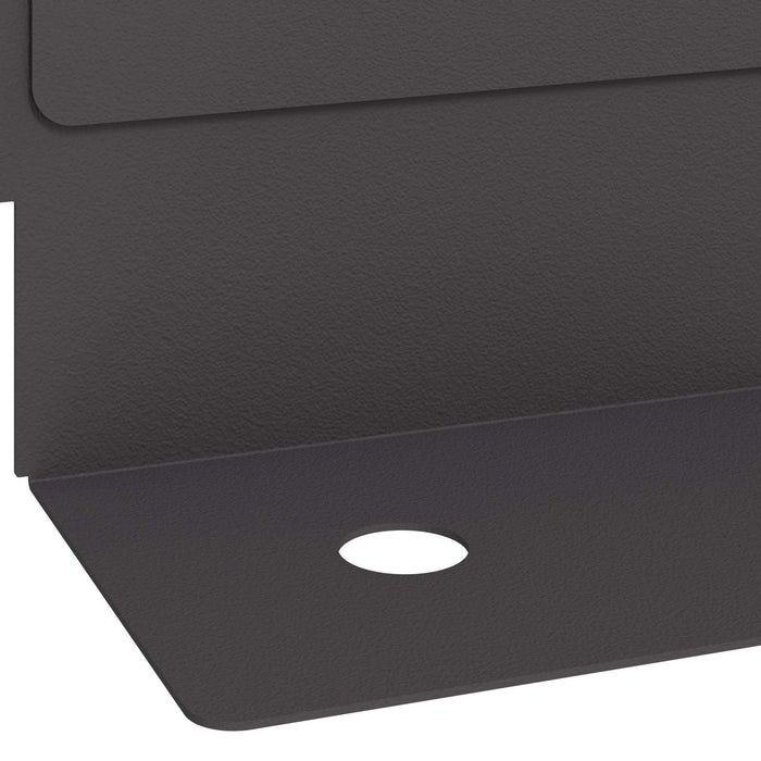 Margine pentru gazon 50 pcs 102 x 4 x 4 cm Oțel Negru - WALTI WALTI