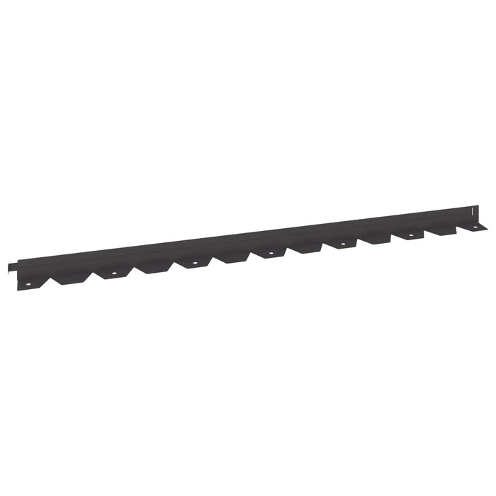 Margine pentru gazon 50 pcs 102 x 4 x 4 cm Oțel Negru - WALTI WALTI
