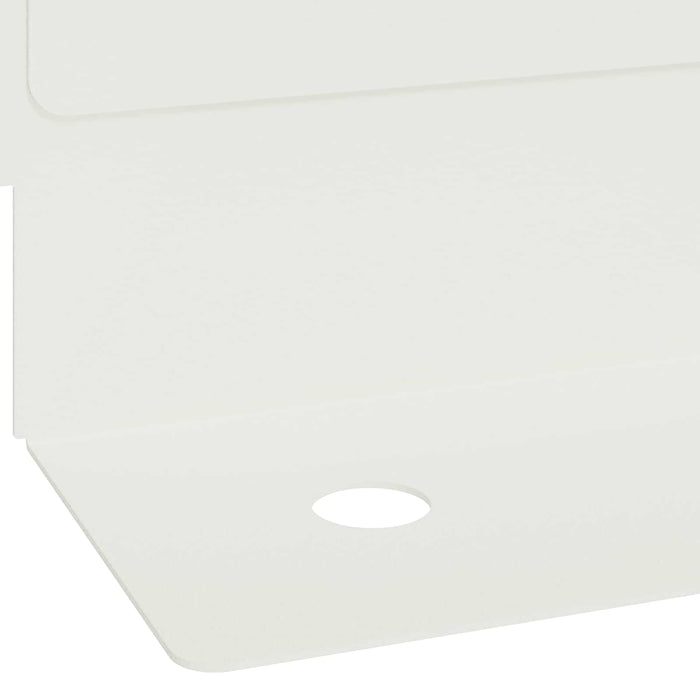 Margine pentru gazon 50 pcs 102 x 4 x 4 cm Oțel Alb WALTI