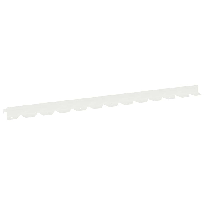 Margine pentru gazon 50 pcs 102 x 4 x 4 cm Oțel Alb WALTI