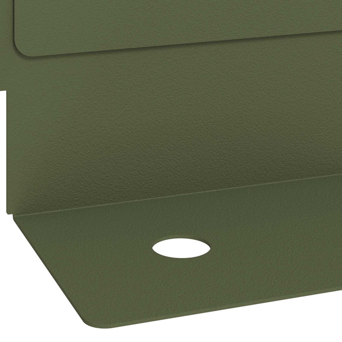 Margine pentru gazon 50 buc. 102 x 4 x 4 cm Oțel Verde măsliniu WALTI