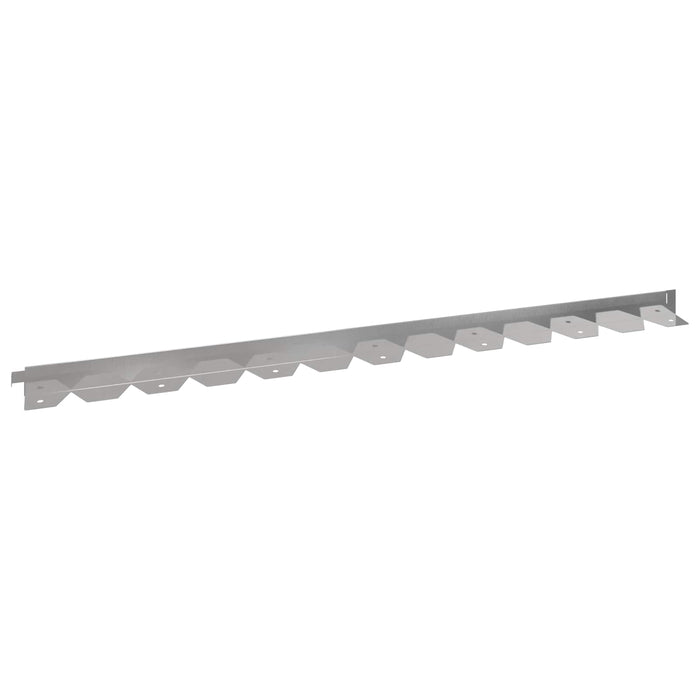 Margine pentru gazon 10 pcs 102 x 4 x 4 cm Oțel Argintiu WALTI